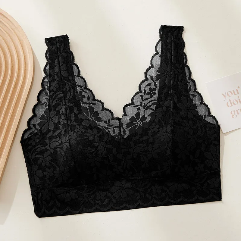 Сексуальное кружевное нижнее белье для сна для женщин, уютный бесшовный жилет без косточек, бюстгальтеры для девочек, студенческое белье, мягкая накидка на грудь с эффектом пуш-ап