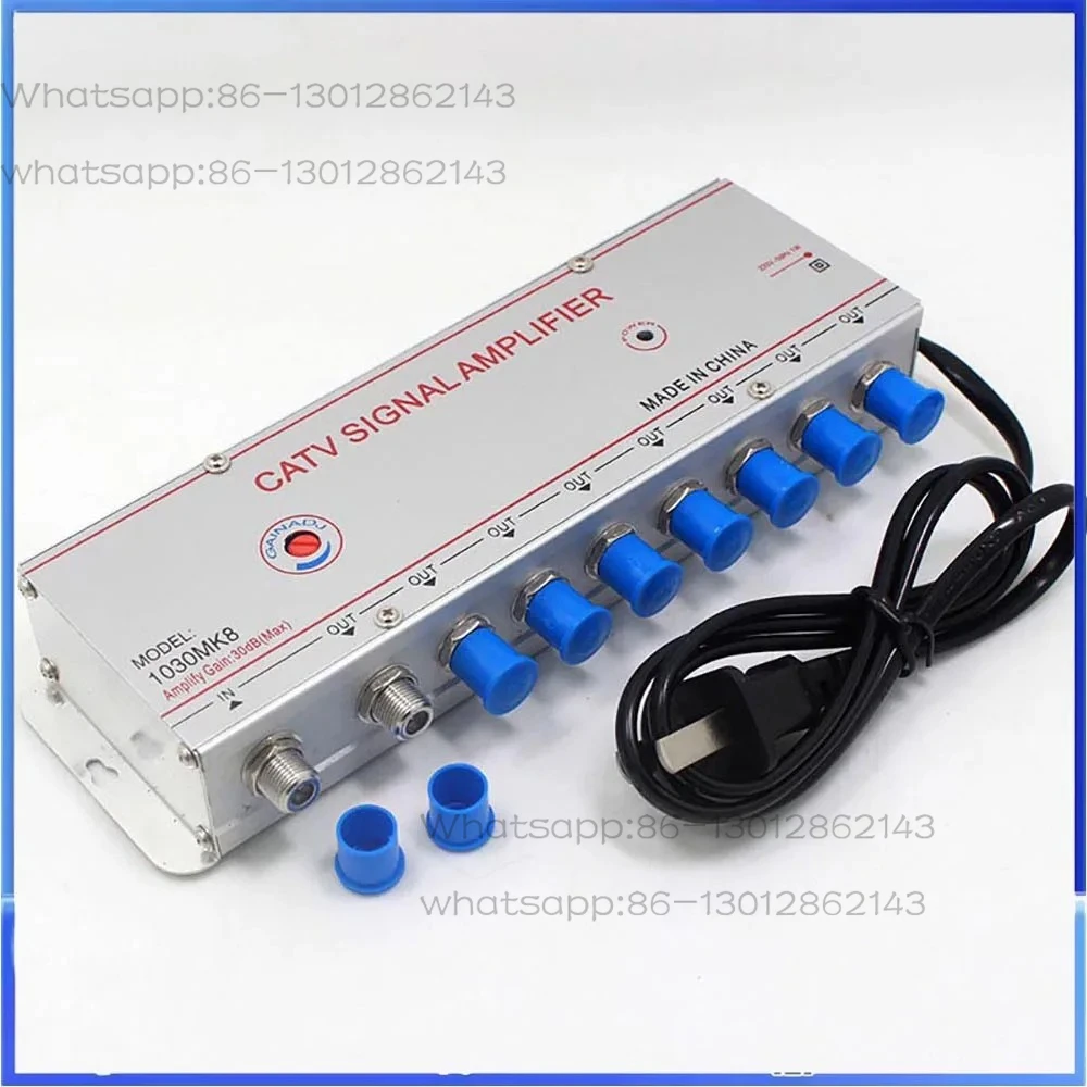 

НОВЫЙ 1 шт. 30DB 1030MK8 220 В Cabo TV Amplificador de Sinal Analógico Digital CATV Amplificador de Sinal 1 EM 8 OUT