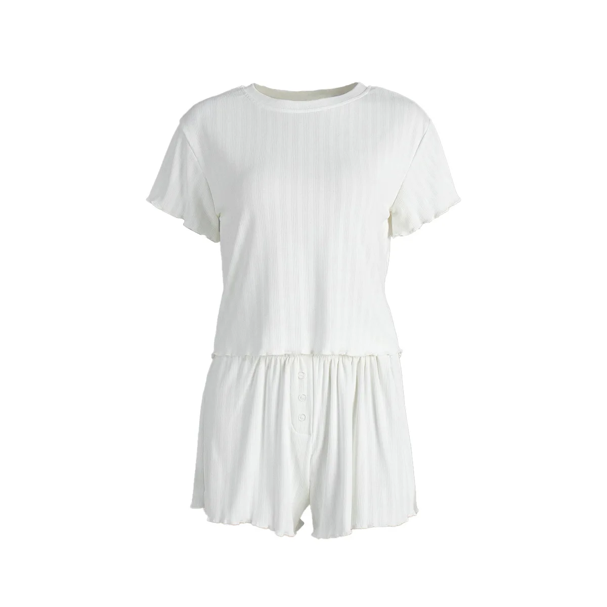 ฤดูร้อนผู้หญิง Spwear ชุด ort Sve orts เสื้อผ้าสบาย Breathable Faionable 2 ชิ้นรอบ Ne Top Bot