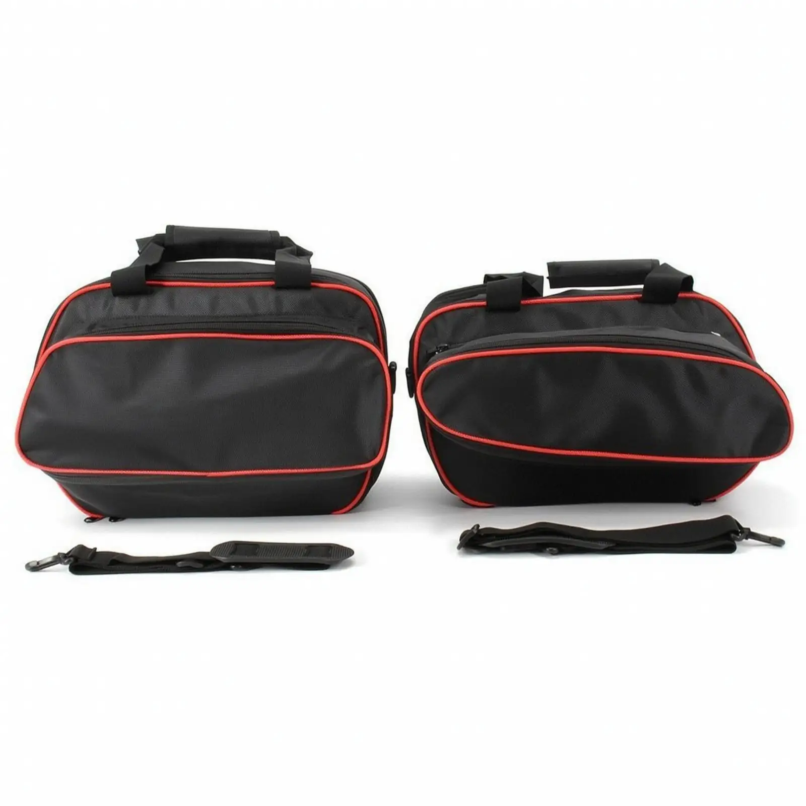 Structured Motorcycle Bag Liner with Zippered Compartments for Hard Case Gear Storage and Transport