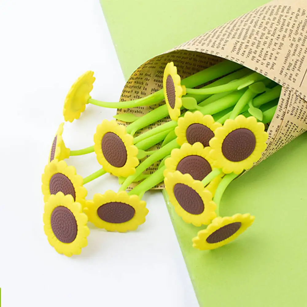 Cute Kawaii Lytwtw's Sunflower Sun Flower Gel Pen Office School Supplies Stationery Ceative Sweet Pretty Lovely Funny Pen