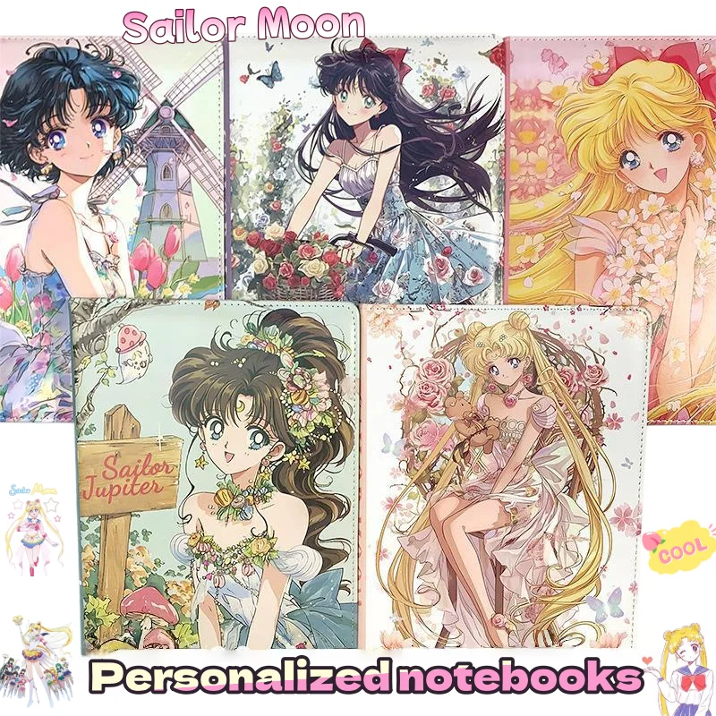Sailor Moon notebook, cute and stylish cartoon personalized creative student journal, diary, gift for friends on holidays