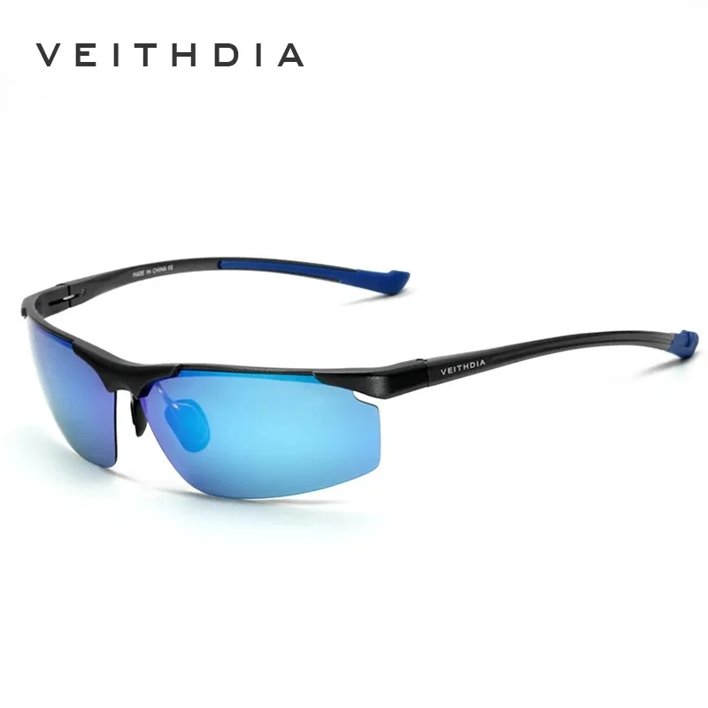 VEITHDIA-Brand Designer Sports Sunglasses for Men, Polarized UV400 Outdoor Driving Sun Glasses, Vintage Eyewear for Male, VT6587