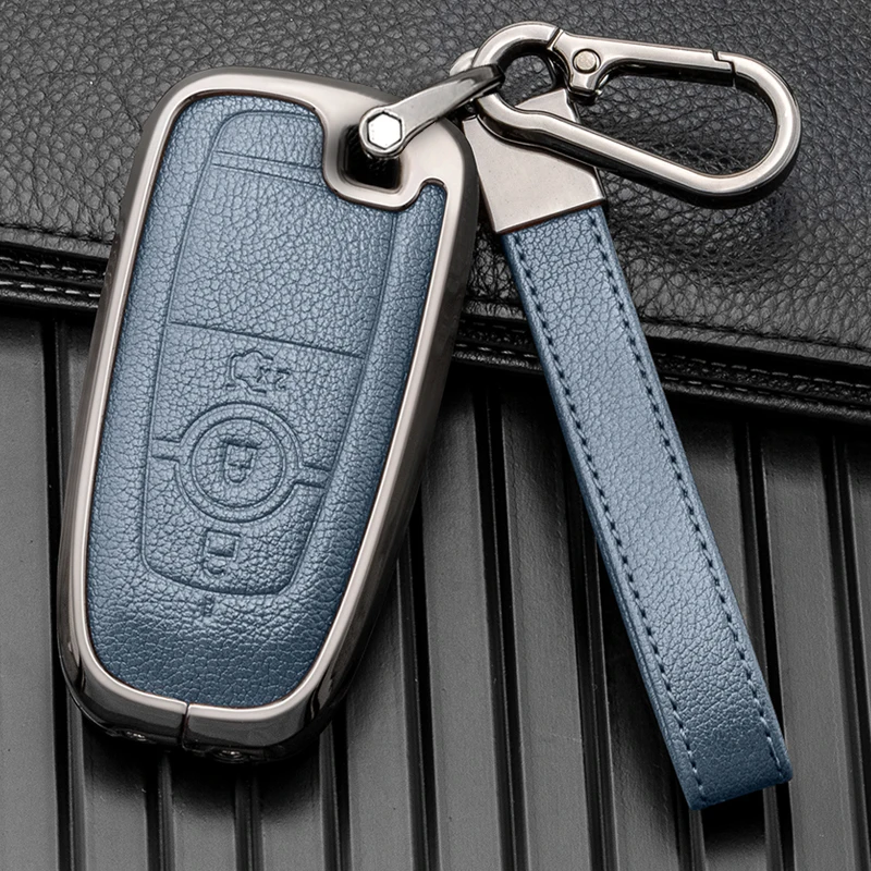 

Premium Leather Key Case for Ford Mondeo Focus Edge Escape Explorer Taurus 2023