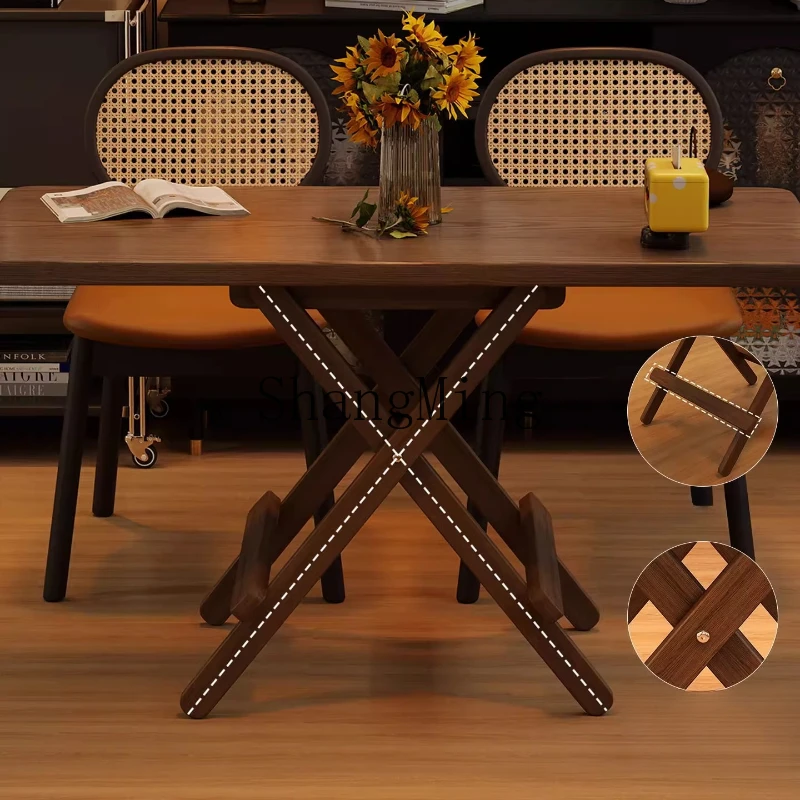 

ZYY foldable home dining table outdoor portable stall square table simple dining table