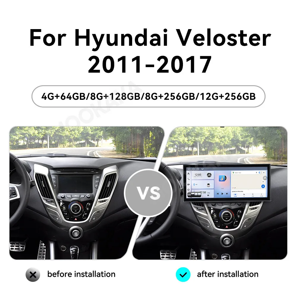 Qualcomm Android 15 Radio For Hyundai Veloster 2011~2017 15.8 INCH Multimedia Player Navigation Car Stereo Receiver Head Unit
