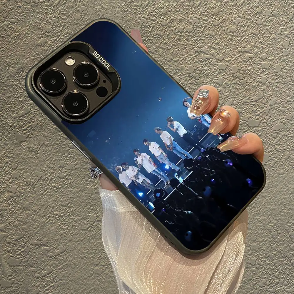 Imagen 4: Singer Kor V Band Bts funda de teléfono para IPhone 16 15 Plus 14 13 12mini 11Pro Max caramelo mate cubierta trasera a prueba de golpes