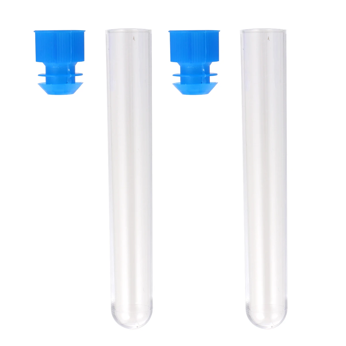

50pcs Clear Plastic Test Tubes Leak-Proof Sample Storage Lotion Bottles With Screw Caps Hard Shell Portable