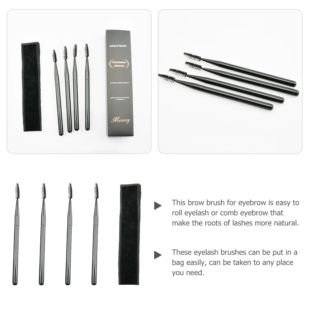 4 قطعة رمش لملحقات رمش الحاجب مشط العين لاش فرشاة أدوات ماكياج العين لاش عصا قضيب ماسكارا فرش