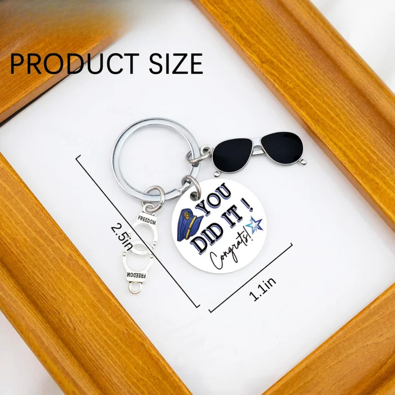 Handcuff Keychain, Police Officer Gift for Men, Firefighter Appreciation, Police Academy Graduation Present, Cop Accessory