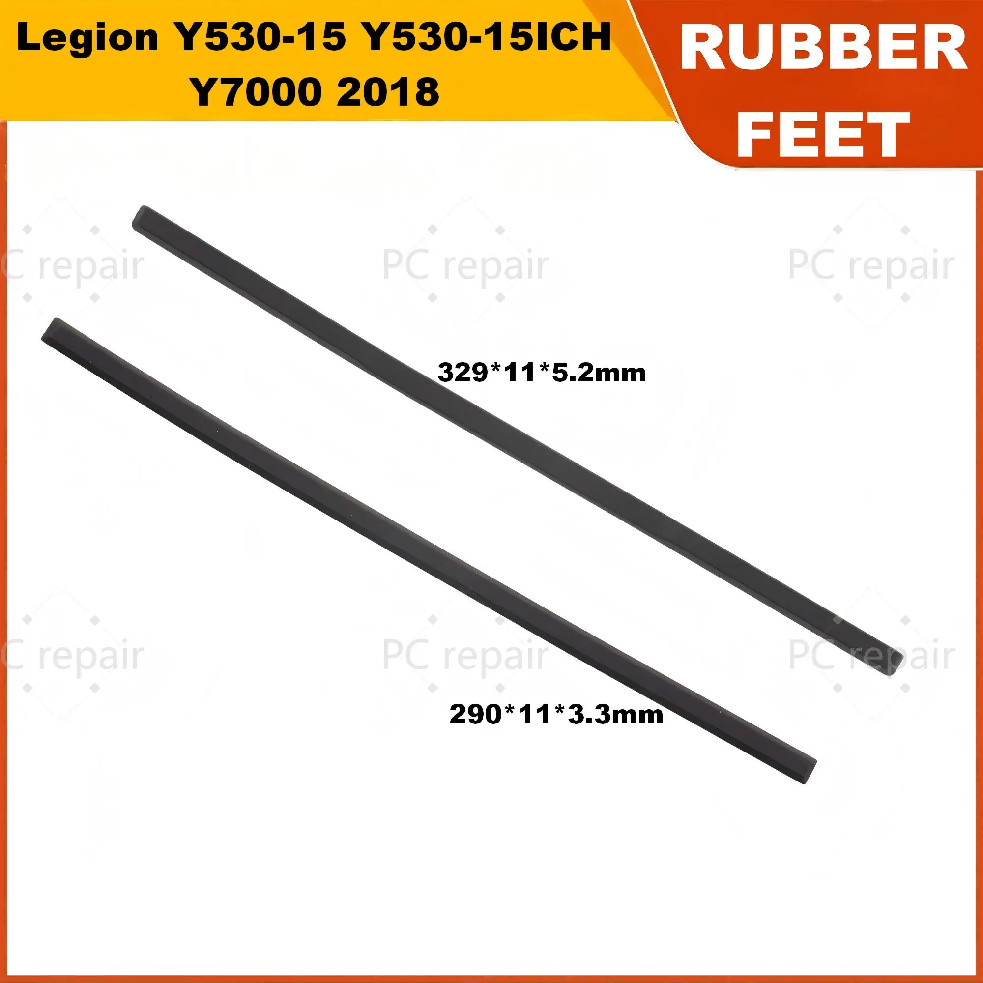 

rubber feet For Legion Y530-15 Y530-15ICH Y7000 2018 EY515 black plastic rubber pad on bottom case repair one pair 329*11*5.2mm