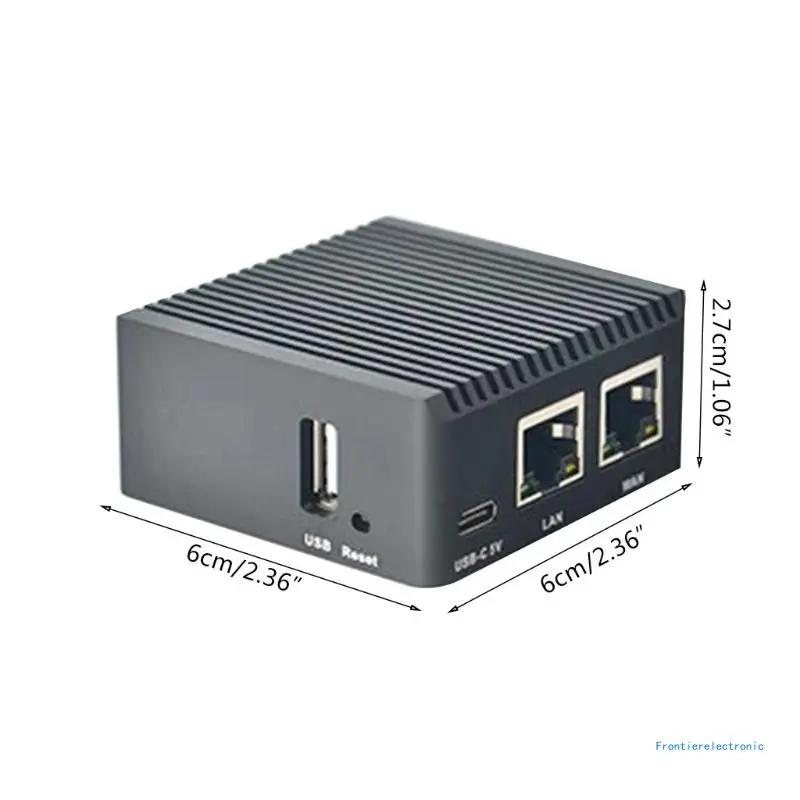 NanoPi R2S Open Source Mini Router Dubbele Ethernet-poorten 1GB RK3328 Metaal voor DropShipping