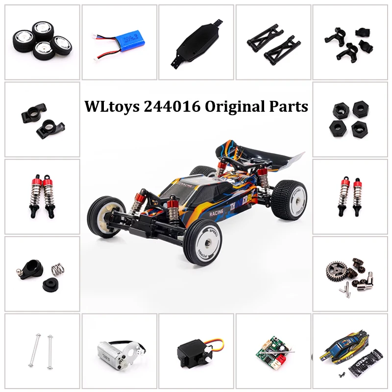 

WLtoys 244016 V1 V2 Pro Original Parts-Frame,Arm,Gear,Tire, Transmission Shaft, Motor, ESC, Body, Transmission Case, Battery SCY