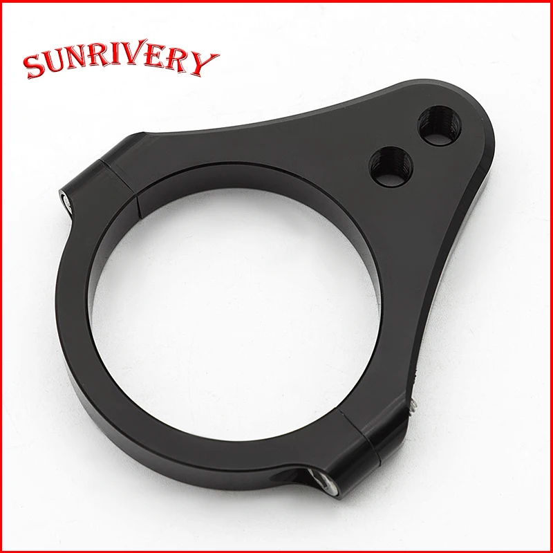 Universal Motorcycle CNC Aluminium Steering Damper Fork Frame Mounting Clamp Bracket BLACK 27mm-60mm Motorcycle Accessories