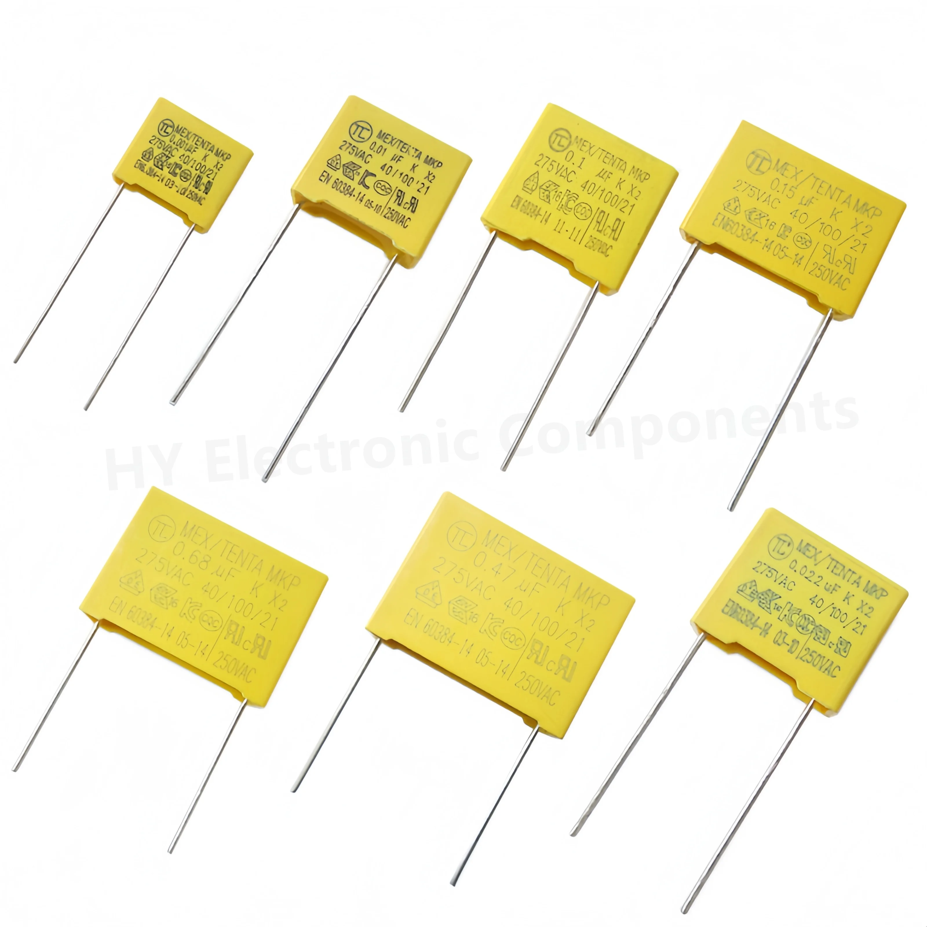 10PCS X2 275V 103K 224K Safety Capacitor 275VAC 0.022UF 0.047 0.1UF 0.15UF 0.22UF 0.33UF 0.47UF 0.68UF 1UF Polypropylene film