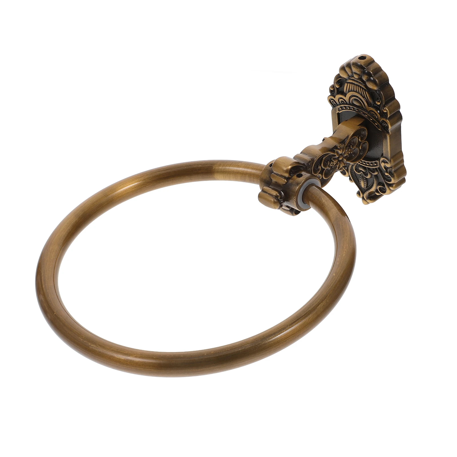 

Durable Aluminum Bath Towel Ring Retro Round Design Wall Mounted Hand Towel Hanger Easy Install Space Saving Bathroom Hardware