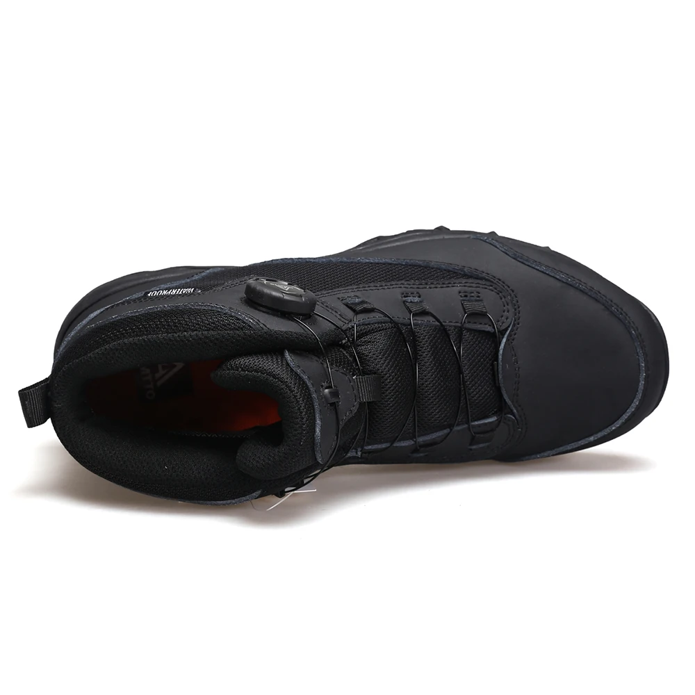 HUMTTO Waterproor Leather Men Boots Winter Platform Ankle Boots for Male Black Men\'s Sneakers Luxury Designer Work Safety Shoes