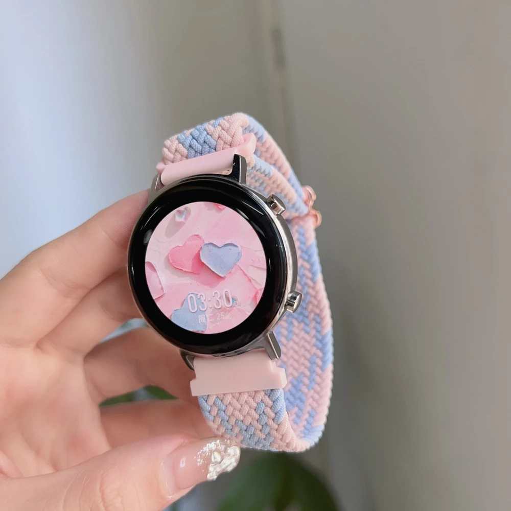 20 مللي متر 18 مللي متر 22 مللي متر الفرقة النايلون لسامسونج غالاكسي ساعة 7 FE 5 برو 4 6 الكلاسيكية 44 مللي متر 40 مللي متر الرياضة سوار كوريا غالاكسي ساعة 7 حزام #1