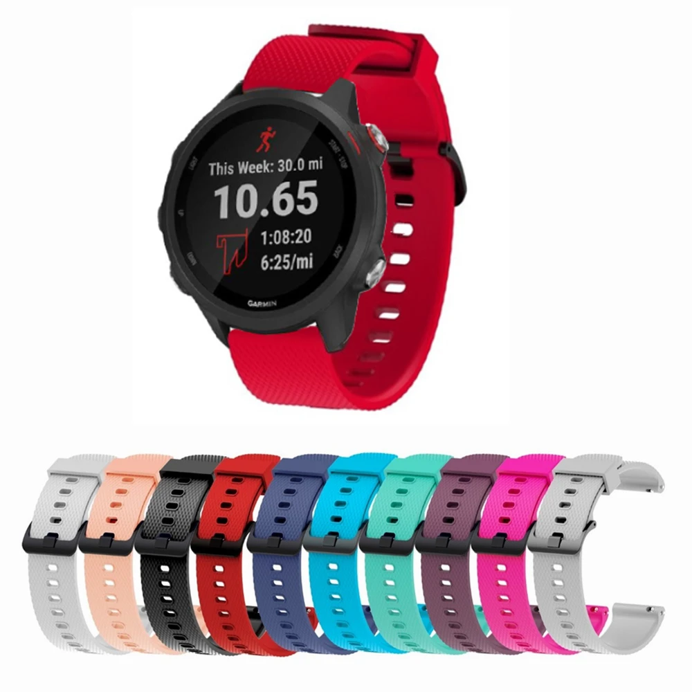 Garmin Forerunner Silicone Strap, Smart Watch Band, Pulseira para Garmin Forerunner 245M, Vivoactive3, Vivomove Acessórios