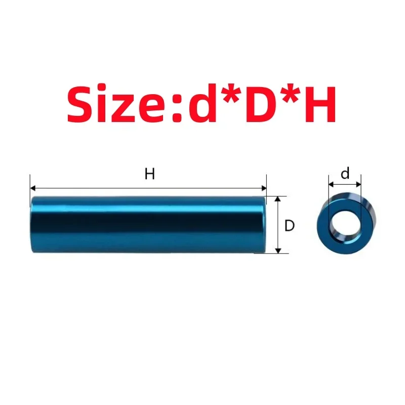 10PCS Colourful Aluminum Flat Washer M3.1 Bushing Gasket Round Hollow No Thread Standoff Spacer Length 2~15mm