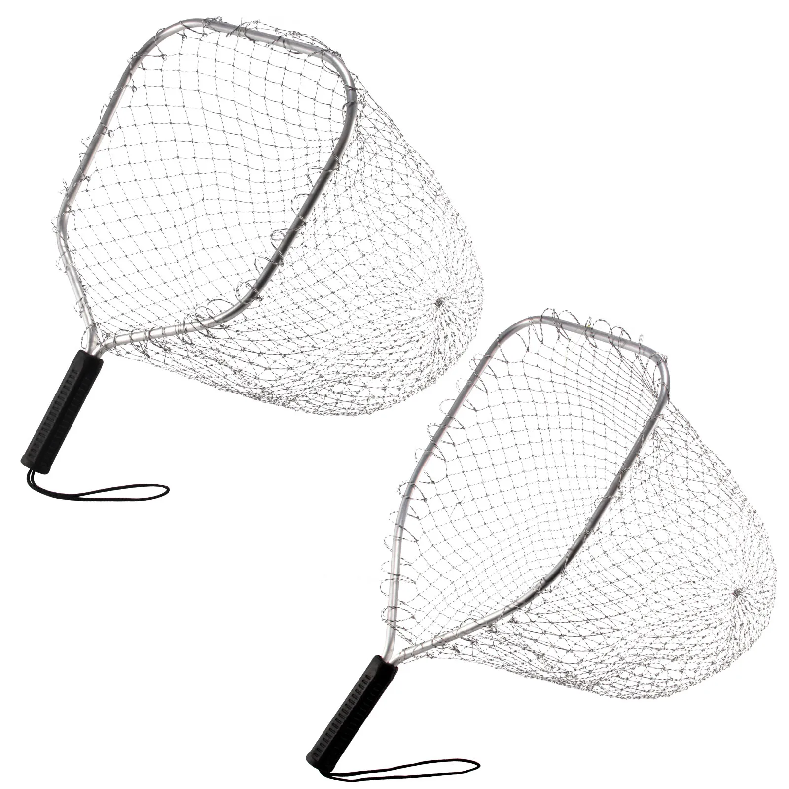 

Fishing Landing Net Aluminum Frame Non-slip Handle Braided Line Fly Fishing Net Light Weight Portable Dip for Freshwater Outdoor