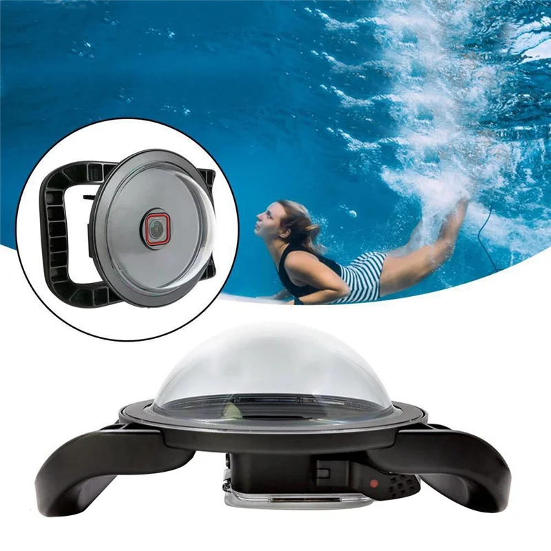 

For Insta 360 ACE Pro Dome Port Fisheye Lens For Diving Goggles Diving Mask Scratch-Resistant For Underwater Shooting