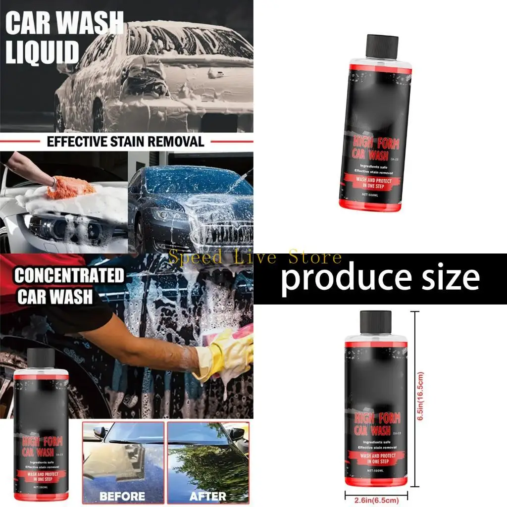 547C Thick Foam Generating 500ml Automotive Shampoo Foaming Car Wash Soap Cleaner
