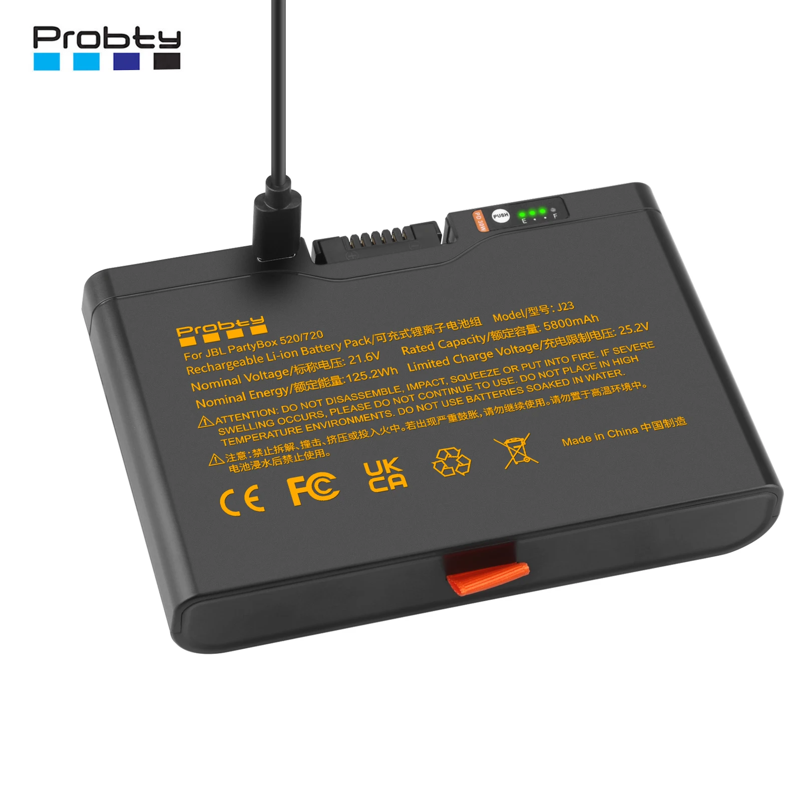 5800mAh Replacement Battery for JBL Partybox 520 Partybox 720 BOOMBOX 4 Bluetooth Speaker with TYPE-C PD Fast Charging Port