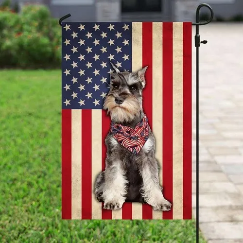 Pretty Schnauzer Flags Printed Schnauzer Dog Flag Graden Flag UUI GGX