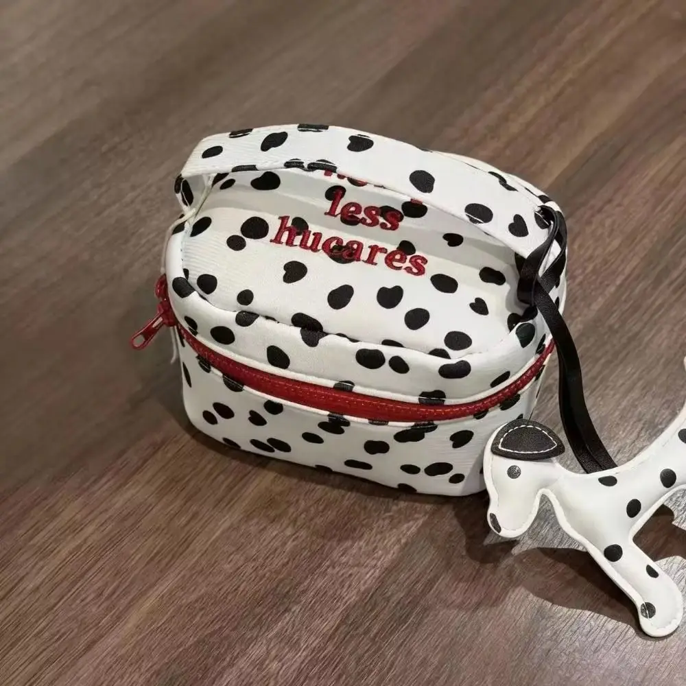 Oxford Polka Dot Cosmetic Bag Embroidered Printed Women's Makeup Case Cute Large Capacity Makeup Organizer Bathroom Storage