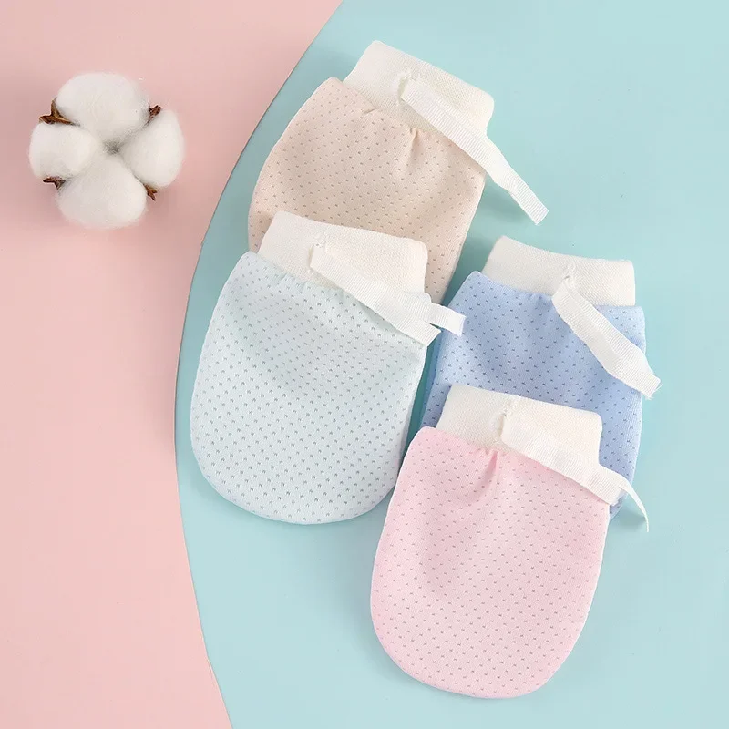 قفازات للأطفال الرضع مضادة للخدش، قفازات قطنية لحماية الوجه، قفازات لحديثي الولادة، إكسسوارات الأطفال حديثي الولادة #5