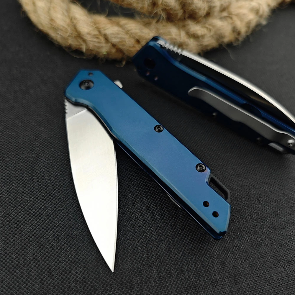 1365BLU Outdoor Utility Folding Knife, Sharp S35V Steel Blade Pocket Knife, 420 Steel Handle, Adventure Camping EDC Tools