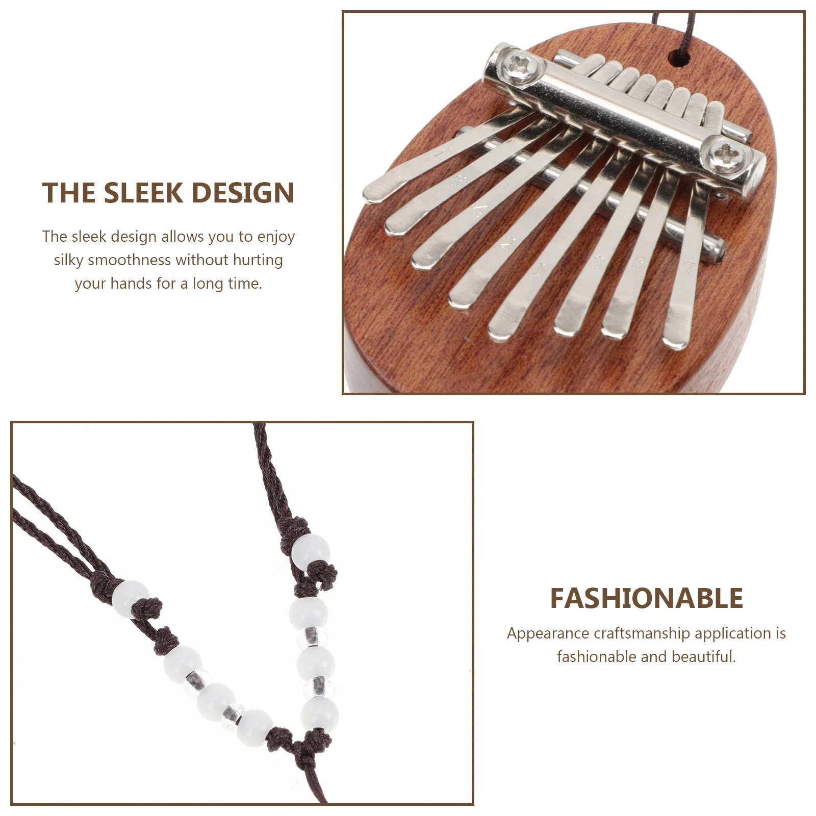 

Mini Kalimba for Beginners Wooden Thumb Piano Excellent Texture Easy Application Wood Kalimba Thumb Piano Music Toy