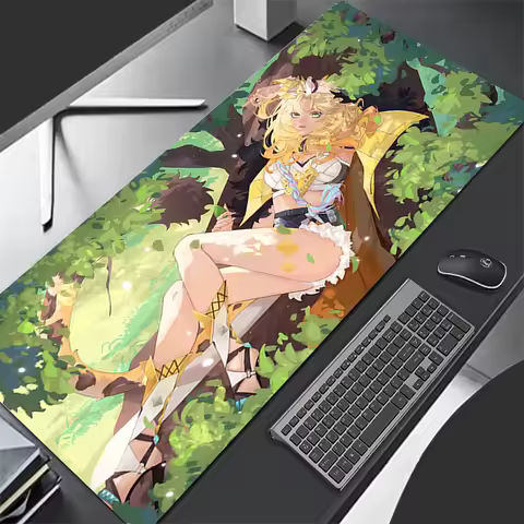 Mousepad Computer Gaming Accessories Keyboard Pad Office PC Rubber Mouse Pad Decoracion G-genshin Impact Xilonen Desk Mouse Mat