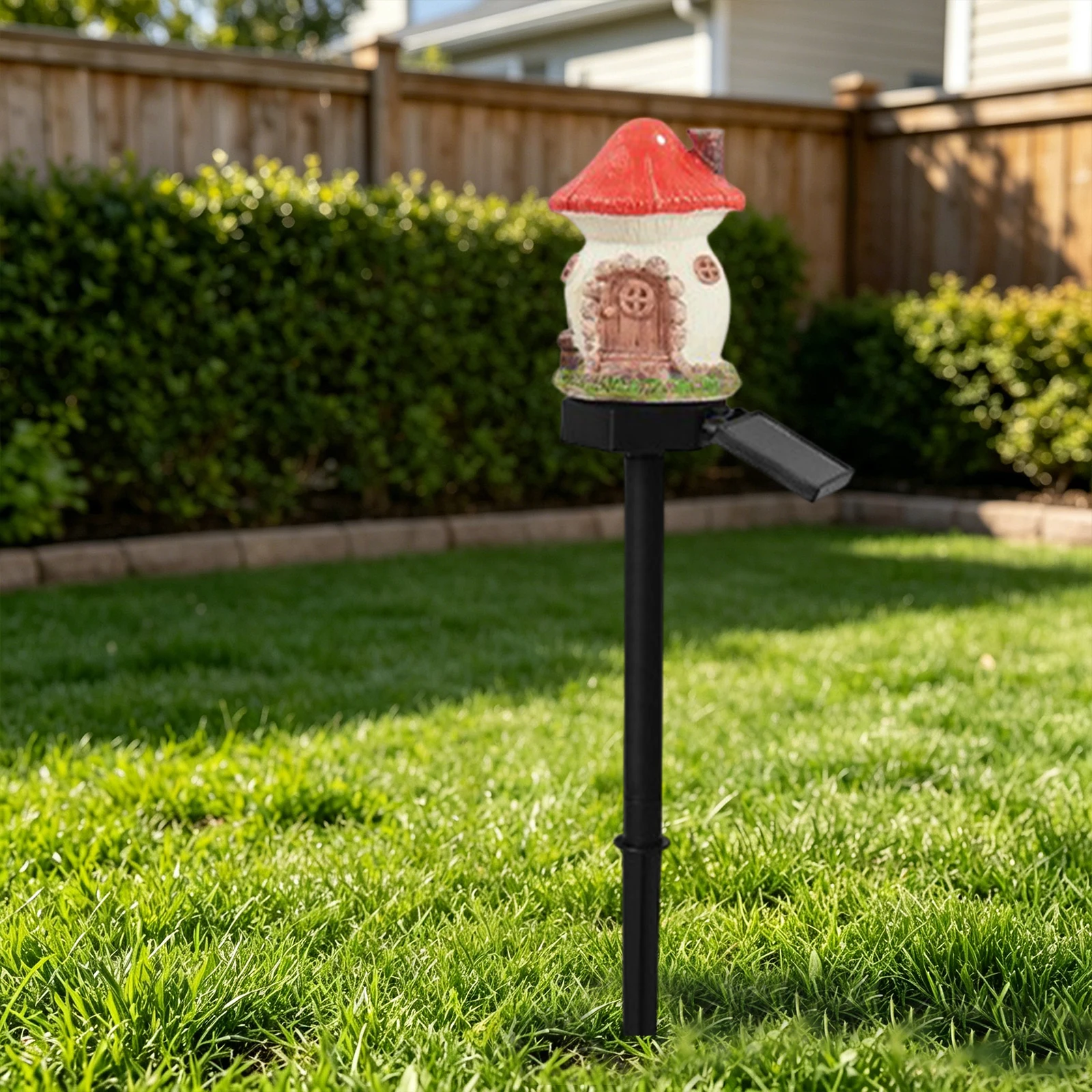 Garden LED Solar Light Creative Cartoon Mushroom Lamp Fairy-Tale Atmosphere Decorative Floor Plug in Light Landscape Lamp