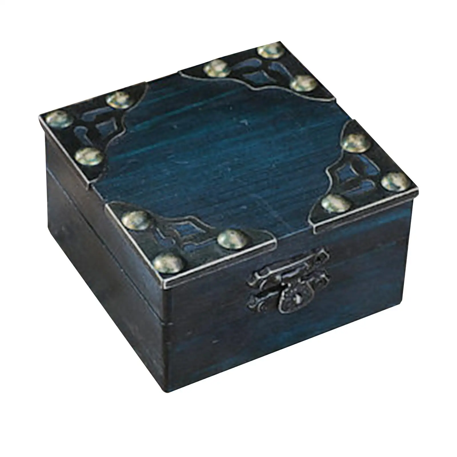 لعبة صندوق الكنز القراصنة باللون الأزرق المحمول متعددة الوظائف حاوية صندوق الكنز القابلة للجمع للقلائد والأقراط الحلي