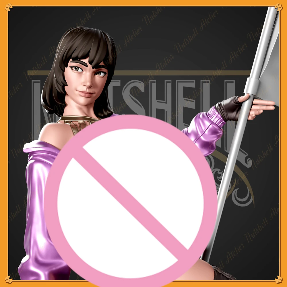 Miniature Racing Girl NSFW Modèle en Résine Imprimée en 3D, Figurine Non Peinte, Kit de Garage GK, Jouets de Bricolage Non Assemblés, 1/24