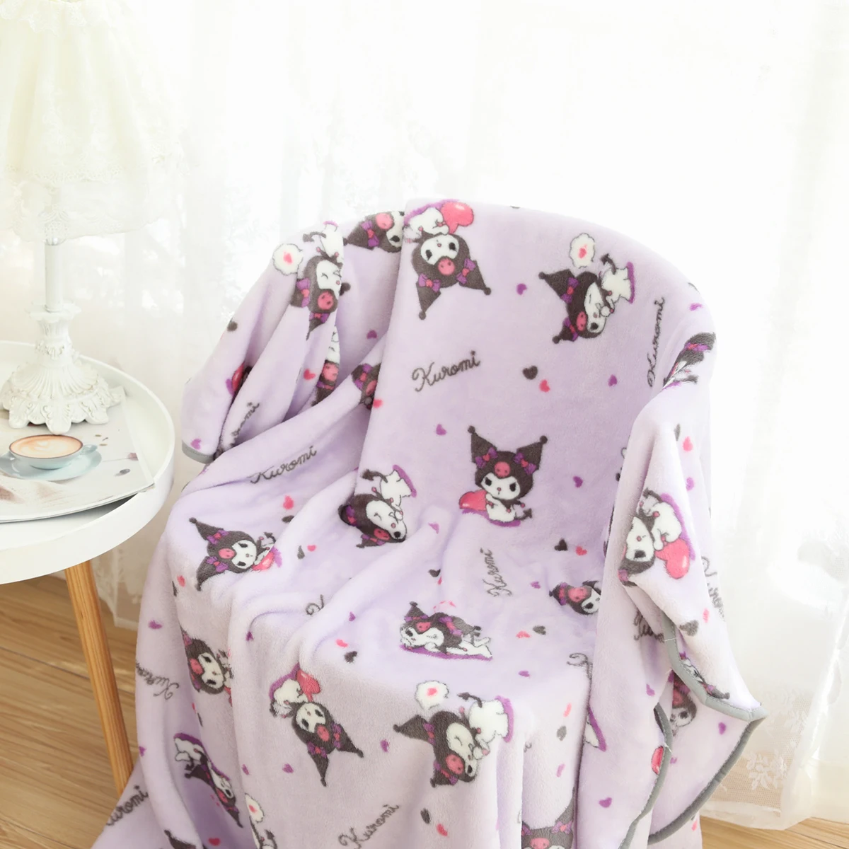 Kawaii anime kawaii kuromi meine melodie flanell decke zimt rolle plüsch spielzeug klimaanlage quilt mädchen weihnachts kind geschenk