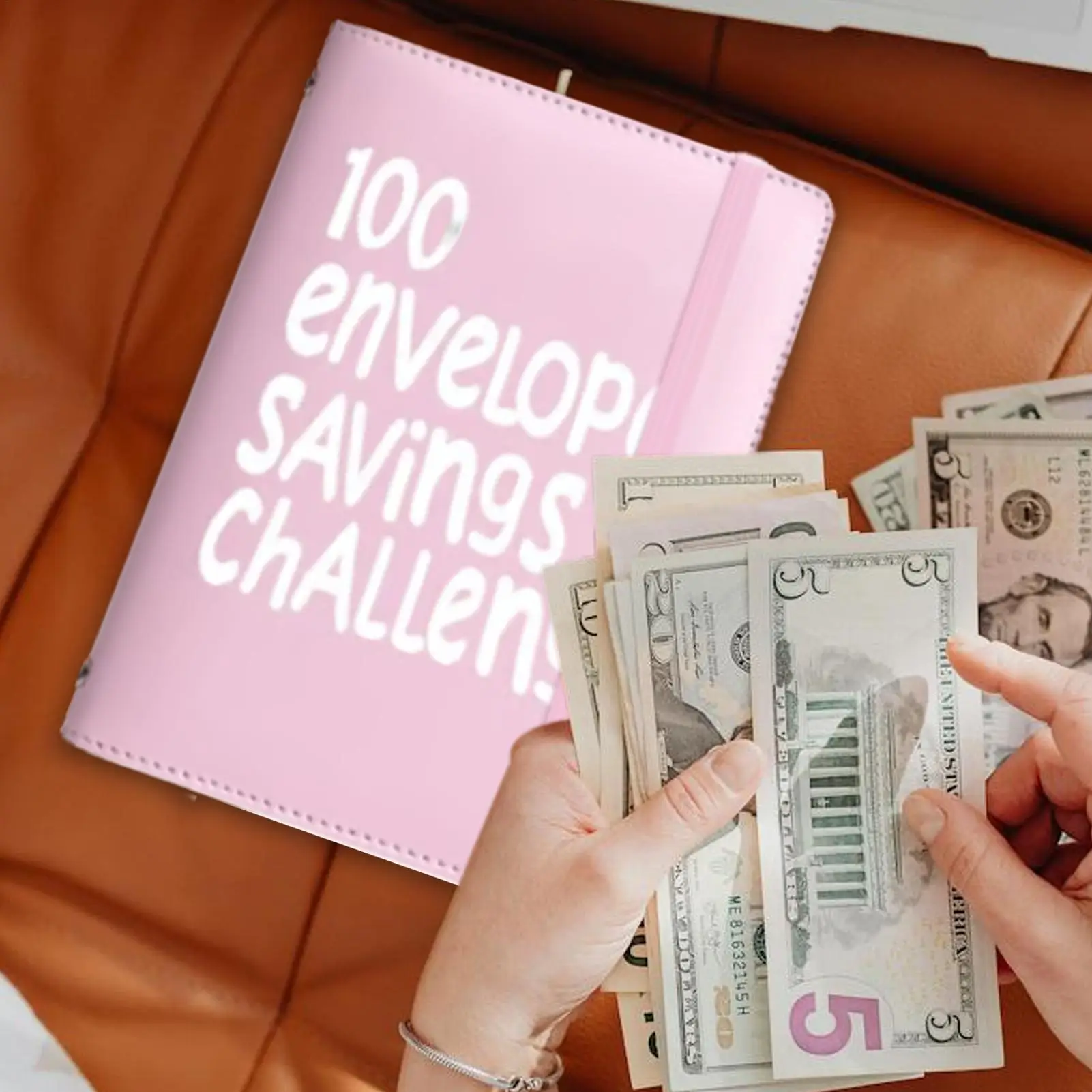 100 Umschläge Geldspar-Challenge Budget-Planer 100-Tage-Tracker zum Sparen von 5050 Dollar für Budget-Tracking für Erwachsene – Detail 6