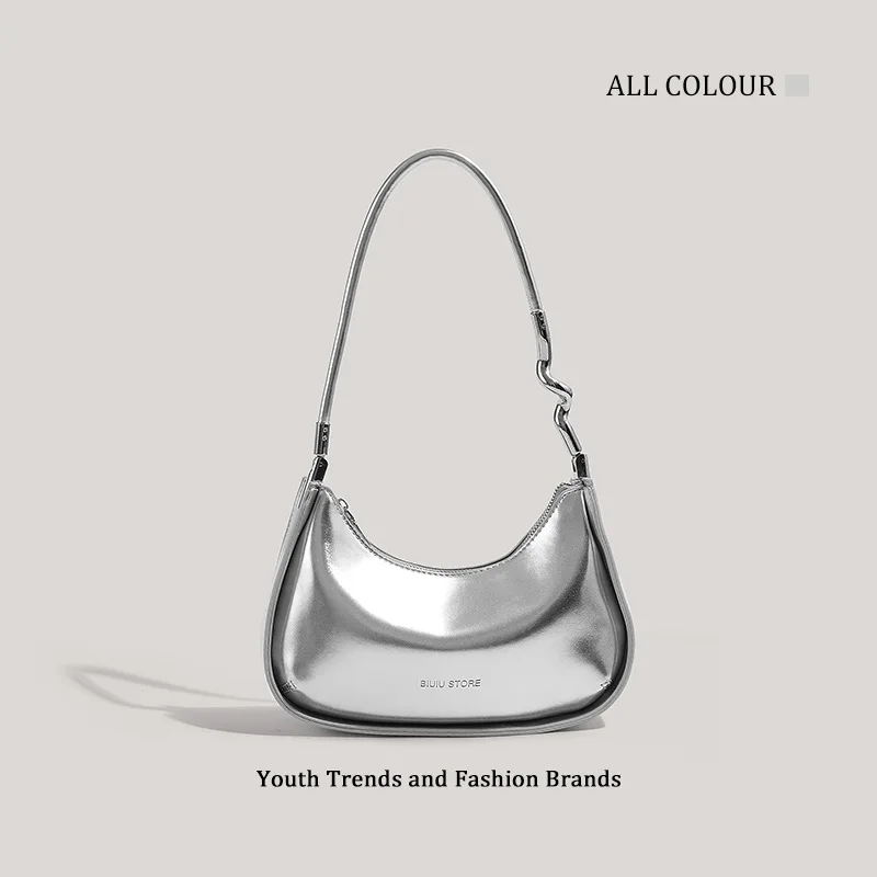 Official genuine high-end underarm bag fashionable portable crescent bag versatile niche shoulder bag