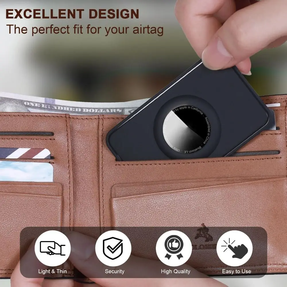 New Ultra-Thin Wallet Case Multifunctional Soft Locator Sleeve All-Around Protective Cover for Airtag Purse