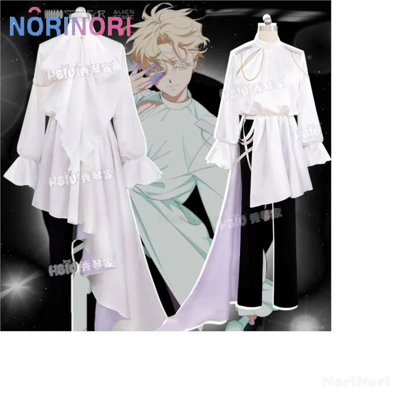 

2025 Alien Stage Lukaa Costume Wig Top Pants Anime Idol Cosplay Role Playing Party Suit Mens Fancy Halloween Carnival Ou
