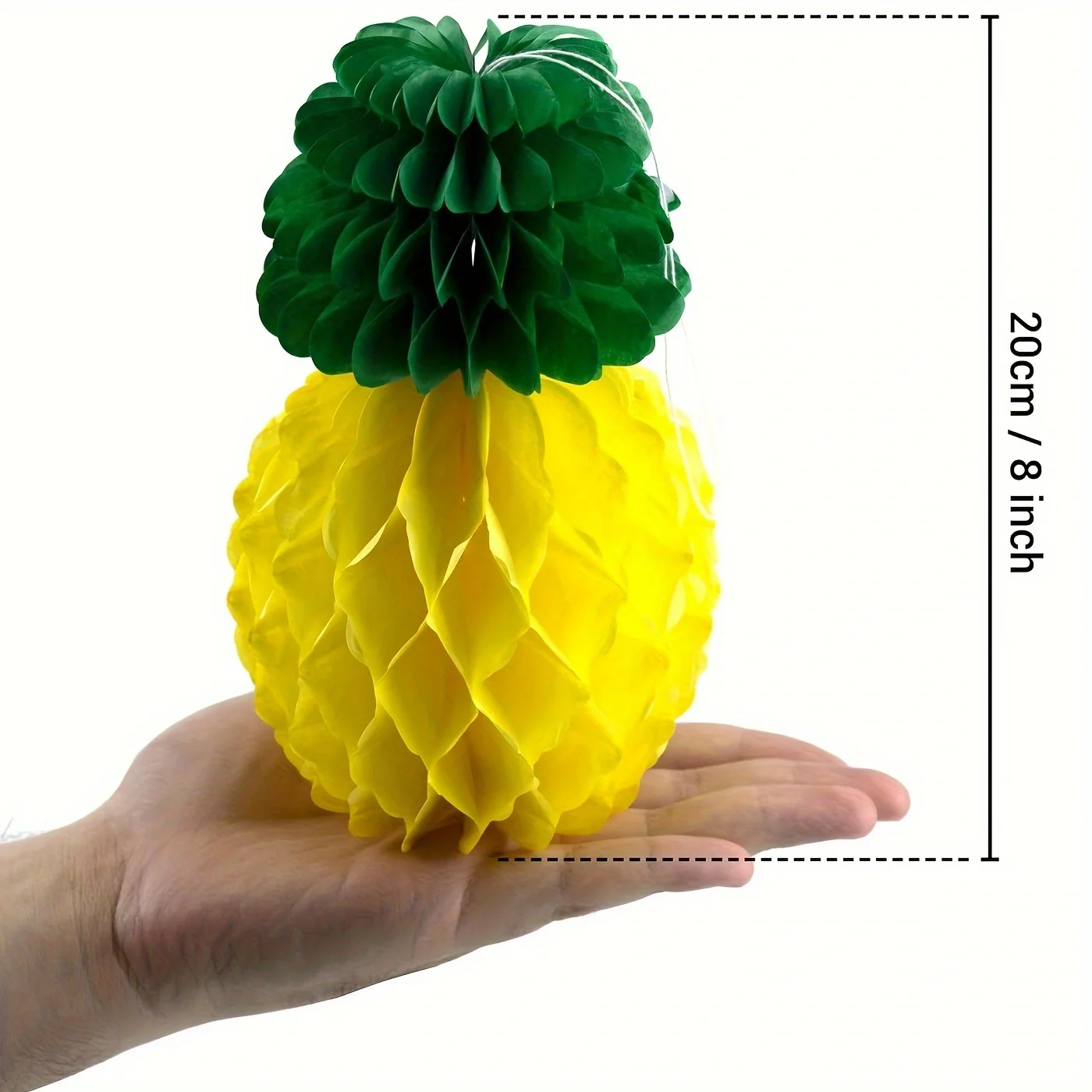 8 szt. 8 cali (około 20.3 cm) zestaw dekoracji kulki o strukturze plastra miodu z papieru ananasowego
