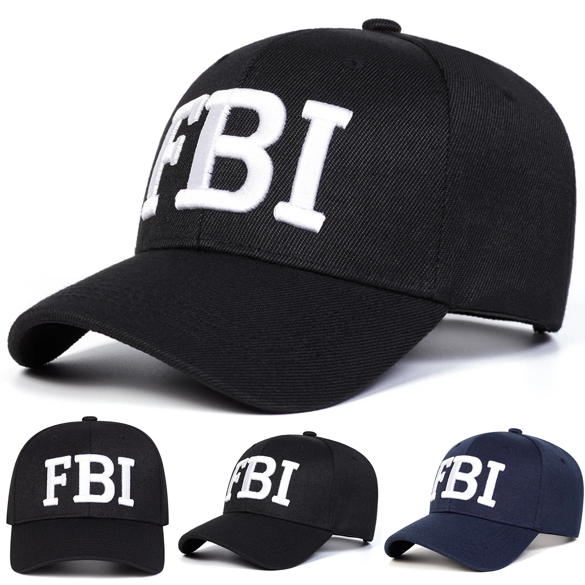 Unisex FBI Embroidery Baseball Caps Spring Autumn Outdoor Adjustable Casual Hats Sunscreen Hat Sports Cap