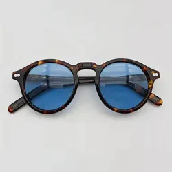 Polarized Sunglasses Men Women Johnny Depp Miltzen Style Sun Glasses Retro Round Acetate Frame UV400 Lens Oculos
