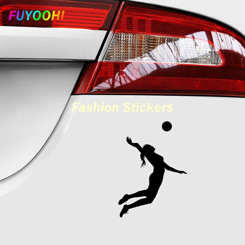 FUYOOHI Exterior/Protection Fashion Stickers Volleyball Beach Sports Vinyl Decal Funny Car Window Bumper Drift PVC Decal Sticker