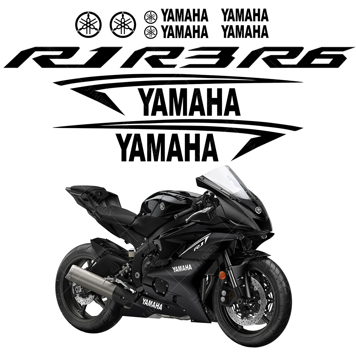 Vinyl Yamaha Yzf Sticker R1 R3 R6 Logo Motorcycle Body Decal Tank Letter Emblem