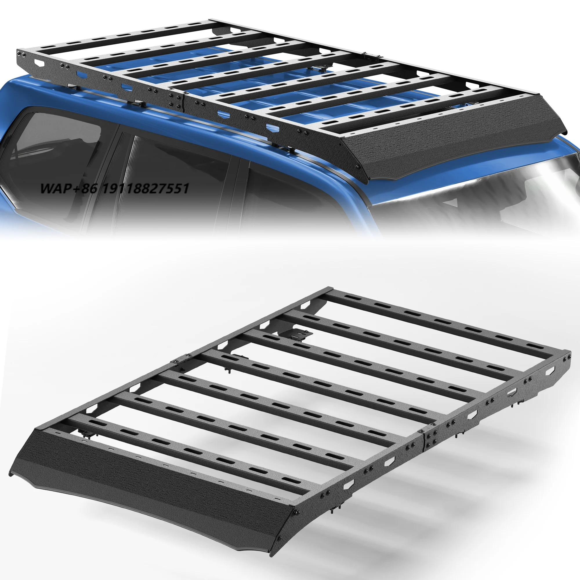Roof Rack for 2003-2009  GX470 Cargo Carriers Luggage Storage Holder Heavy Duty Basket Carbon Steel Cross Bars Black