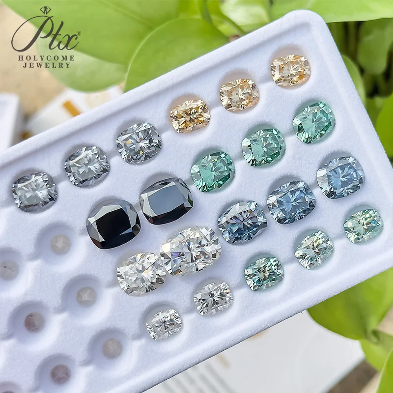 Moissanit-Stein, länglicher Kissen-Schliff, D-Farbe, VVS1, 5x7mm, im Labor gezüchtet, superweiß, zertifiziert für Schmuckherstellungsmaterialien, Großhandel – Detail 4