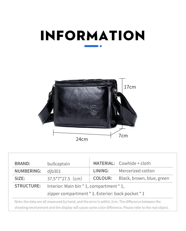Men's real leather square shoulder bag horizontal layer of coat-leather mobile phone tablet storage large opening cross-body bag
